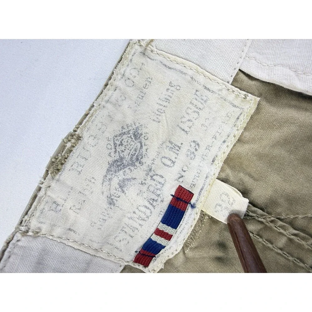 Vintage NWT Polo Rugby Ralph Lauren Officer Cargo Shorts Sand Tan